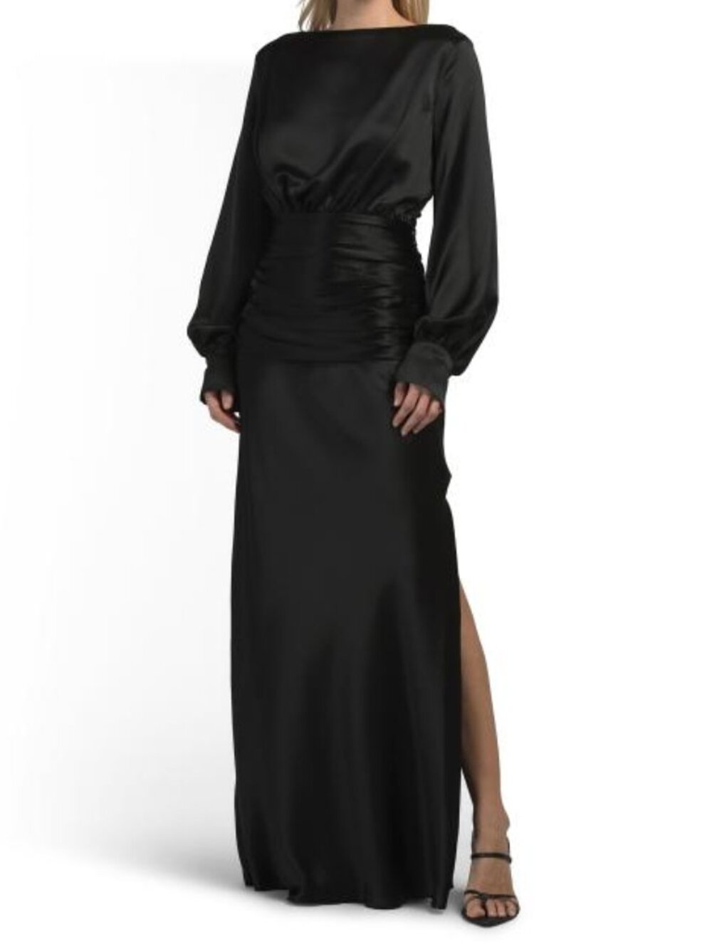 NICHOLAS Samina Long Sleeve Gown With Shirred Waistband